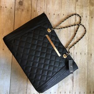 Mossimo Quilted Tote With Chain Strap